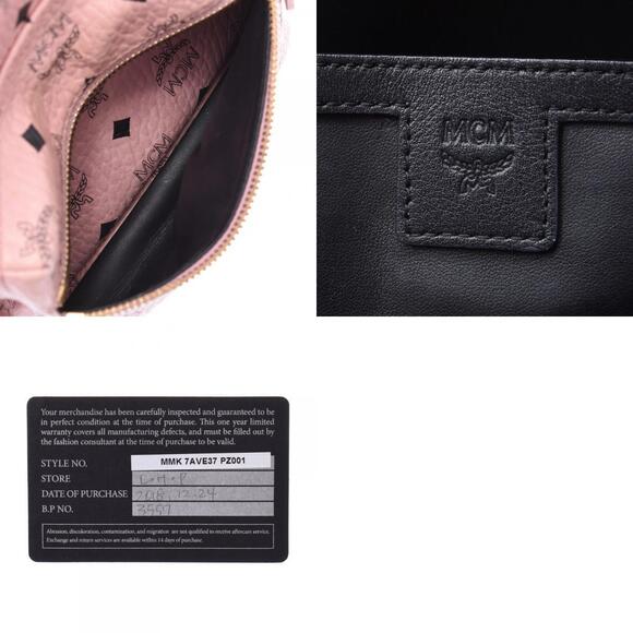 MCM Backpack Side Studs Pink Leather Daypack - Picture 12 of 12